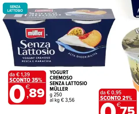 Yogurt cremoso senza lattosio
