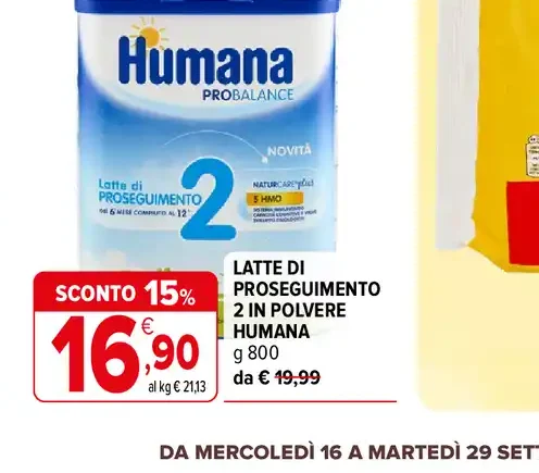 Latte di proseguimento 2 in polvere Humana