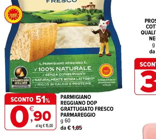 Parmigiano Reggiano DOP grattugiato fresco