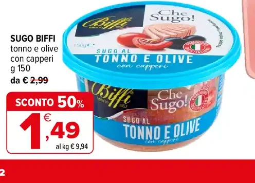 Sugo Biffi tonno e olive con capperi