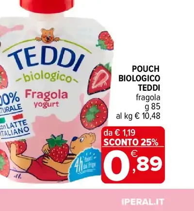 Pouch biologico yogurt