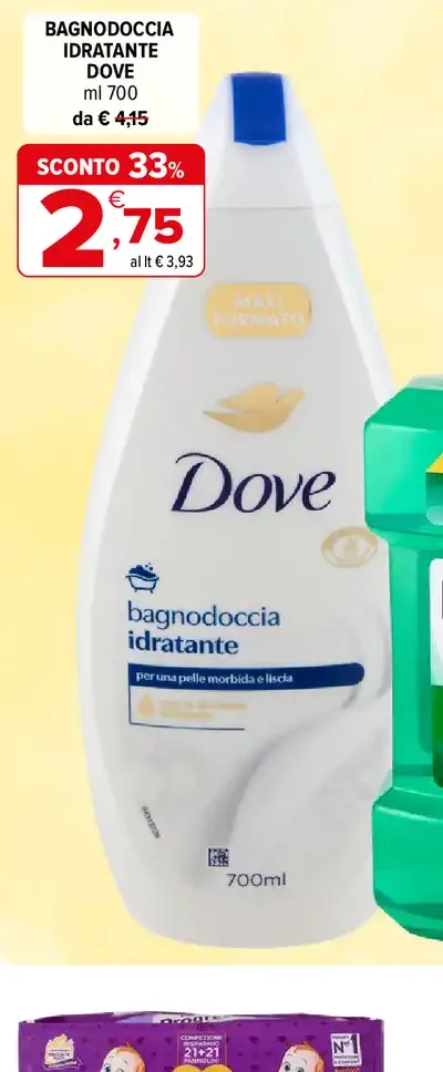 Bagnodoccia idratante Dove