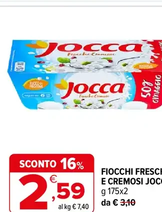 Fiocchi freschi e cremosi Jocca