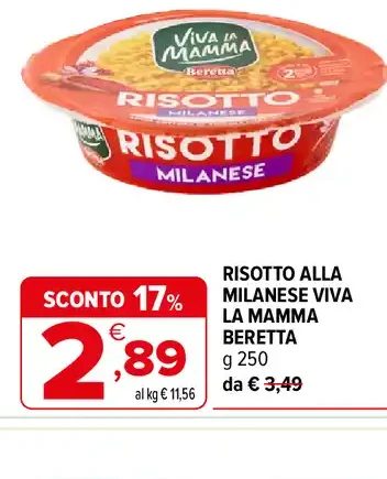 Risotto alla milanese Viva la Mamma Beretta