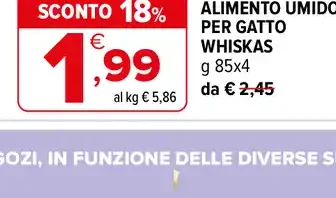 Alimento umido per gatto Whiskas