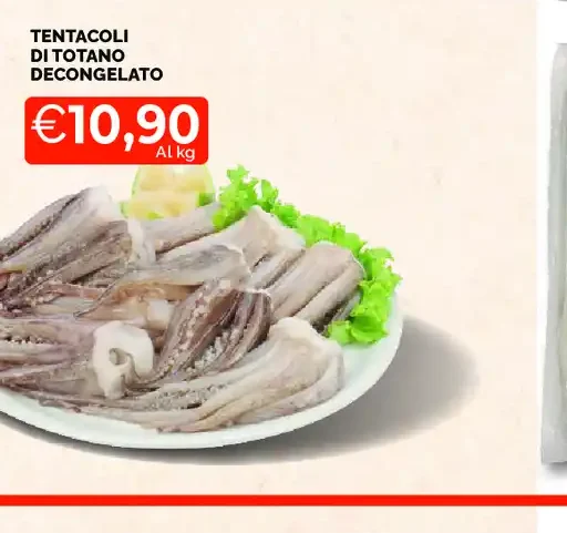 Tentacoli di totano decongelato