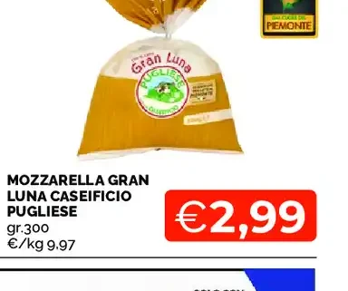 Mozzarella Gran Luna Caseificio Pugliese
