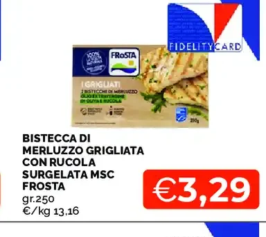 Bistecca di Merluzzo Grigliata con Rucola Surgelata MSC Frosta
