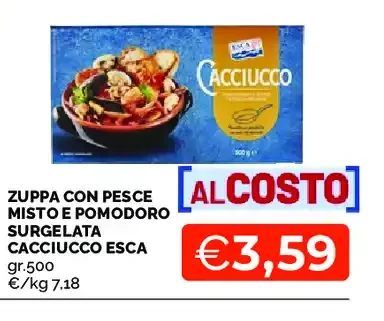 Zuppa con Pesce Misto e Pomodoro Surgelata Cacciucco Esca
