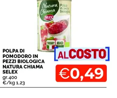 Polpa di Pomodoro in Pezzi Biologica Natura Chiama Selex