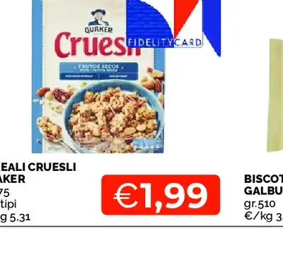 Cereali Cruesli Quaker