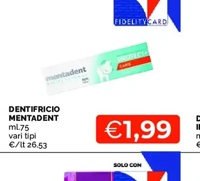 Dentifricio Mentadent