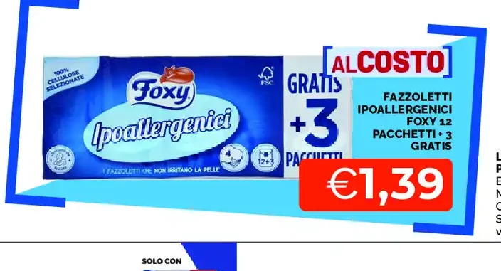 Fazzoletti ipoallergenici Foxy