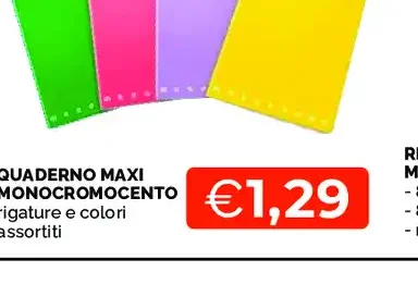 Quaderno maxi monocromocento