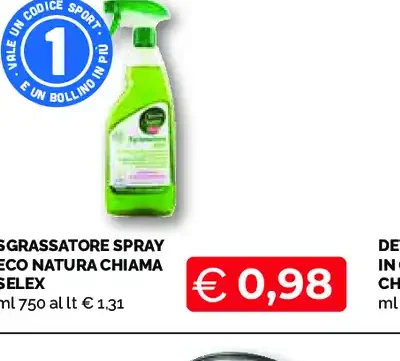 Sgrassatore spray Eco Natura Chiama Selex
