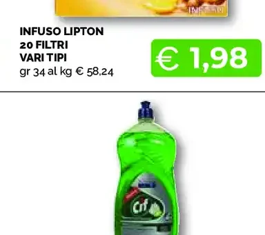 Infuso Lipton 20 filtri vari tipi