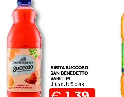 Bibita Succoso San Benedetto vari tipi