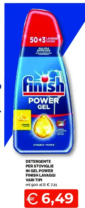 Detergente per Stoviglie in Gel Power Finish