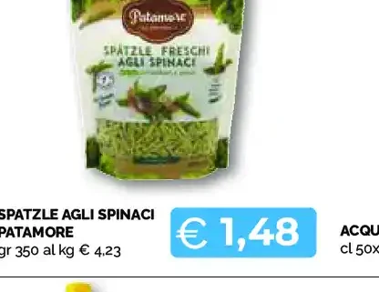 Spatzle agli spinaci