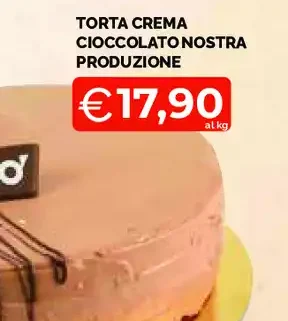 Torta crema cioccolato nostra produzione