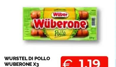 Wurstel di pollo Wüberone