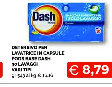 Detersivo per lavatrice in capsule Pods