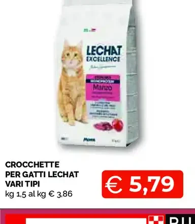 Crocchette per gatti Lechat vari tipi
