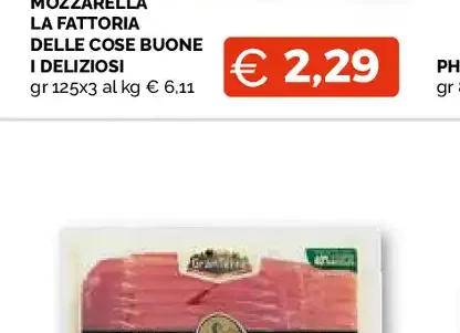 Mozzarella La Fattoria delle Cose Buone I Deliziosi