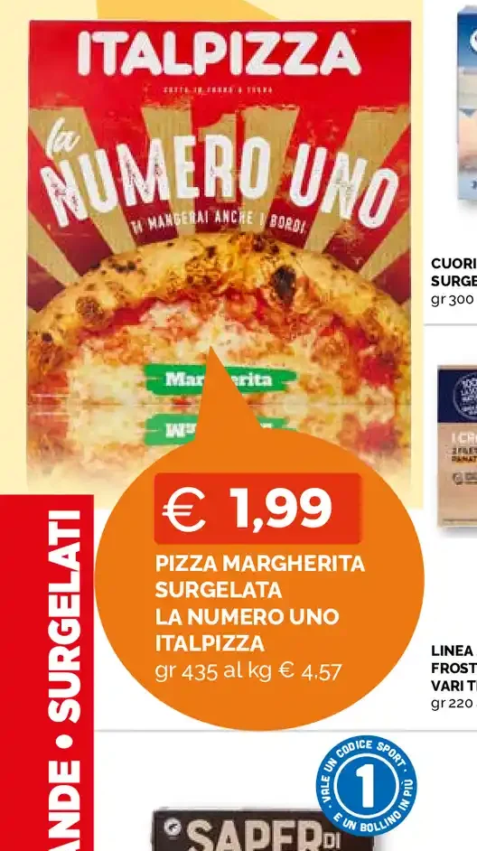 Pizza Margherita surgelata La Numero Uno Italpizza