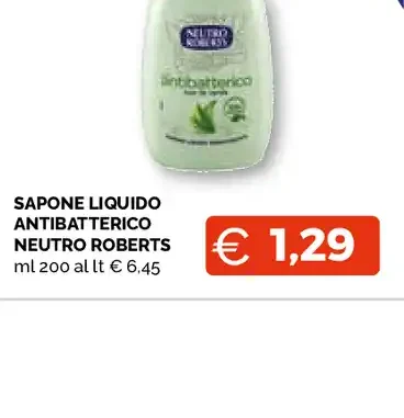 Sapone liquido antibatterico neutro Roberts