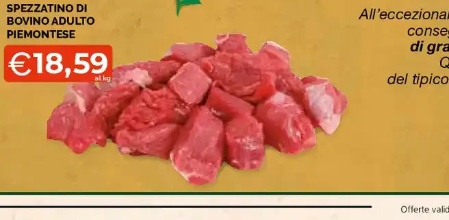 Spezzatino di bovino adulto piemontese