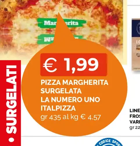 Pizza Margherita surgelata La Numero Uno Italpizza
