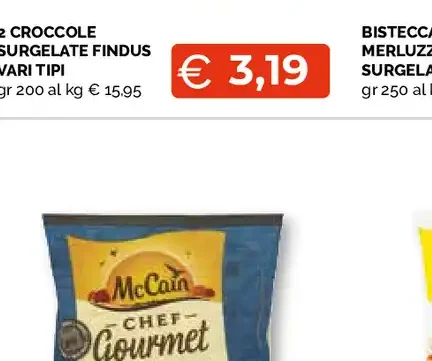 2 croccole surgelate Findus