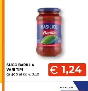 Sugo Barilla vari tipi