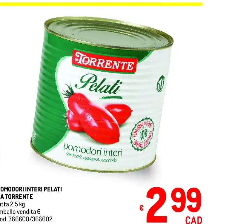 Pomodori interi pelati La Torrente