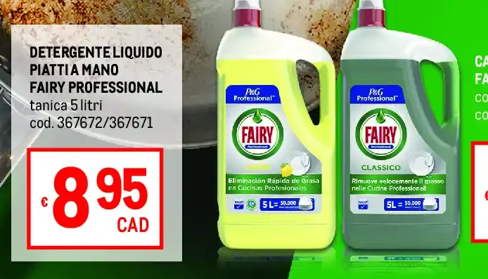 Detergente liquido piatti a mano Fairy Professional