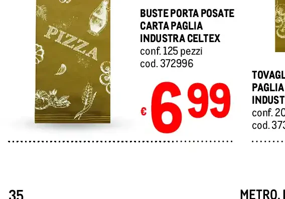 Buste porta posate carta paglia Industria Celtex