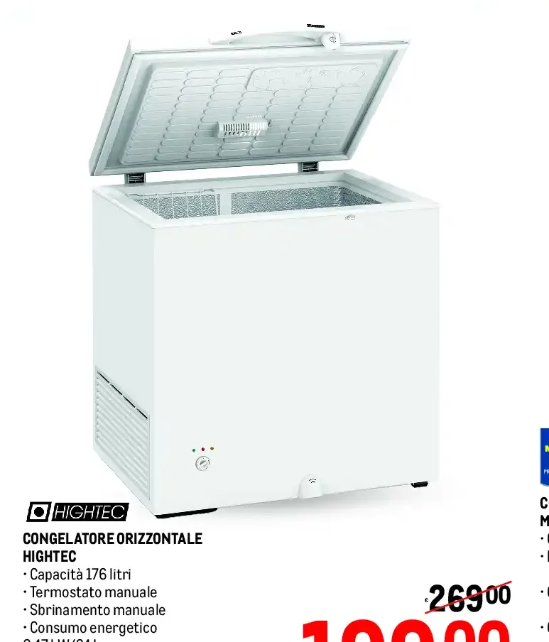 Congelatore orizzontale 176 litri