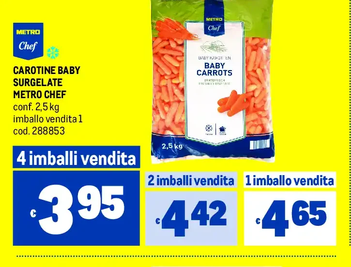 Carotine baby surgelate Metro Chef