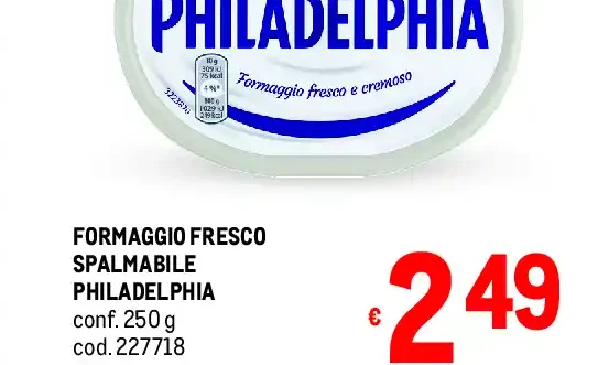 Formaggio fresco spalmabile Philadelphia