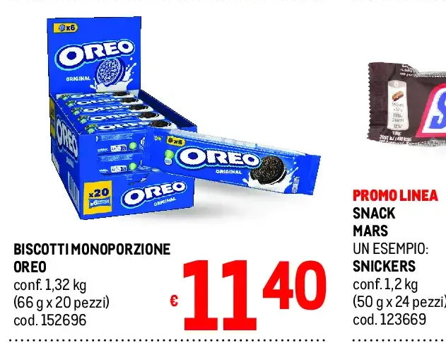 Biscotti Monoporzione Oreo
