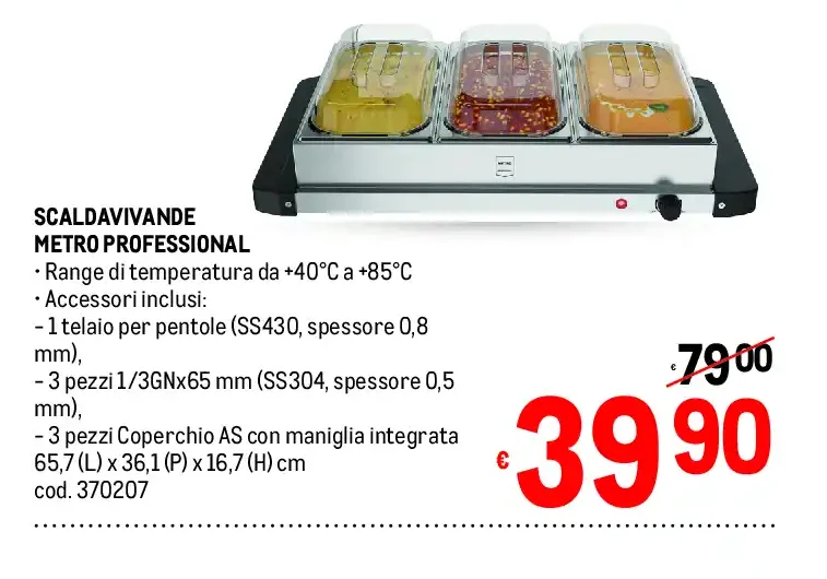 Scaldavivande Metro Professional