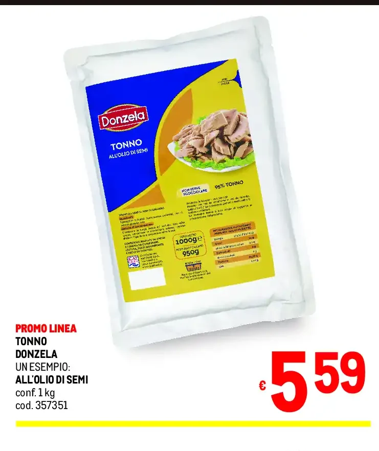 Tonno all'olio di semi Donzela