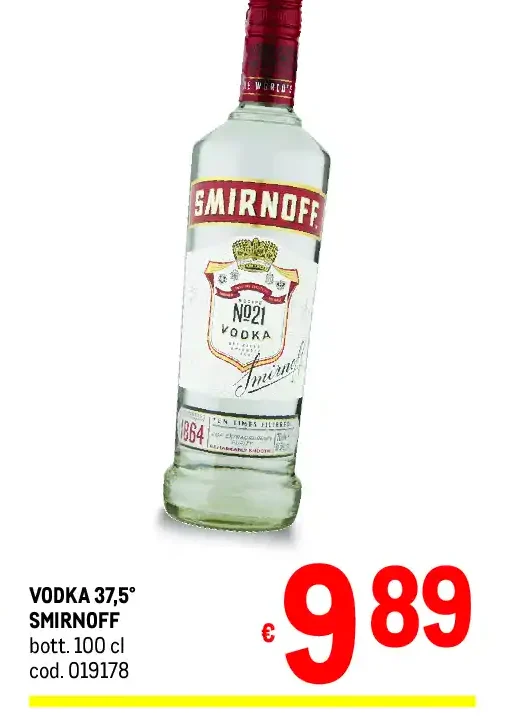 Vodka 37,5° Smirnoff