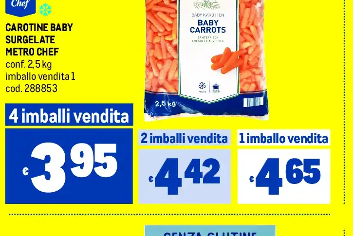 Carotine baby surgelate Metro Chef