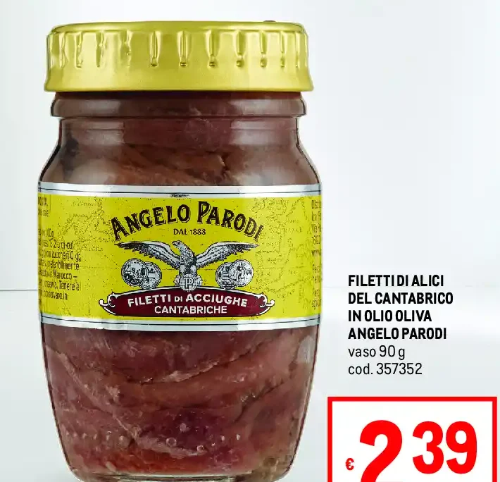 Filetti di alici del Cantabrico