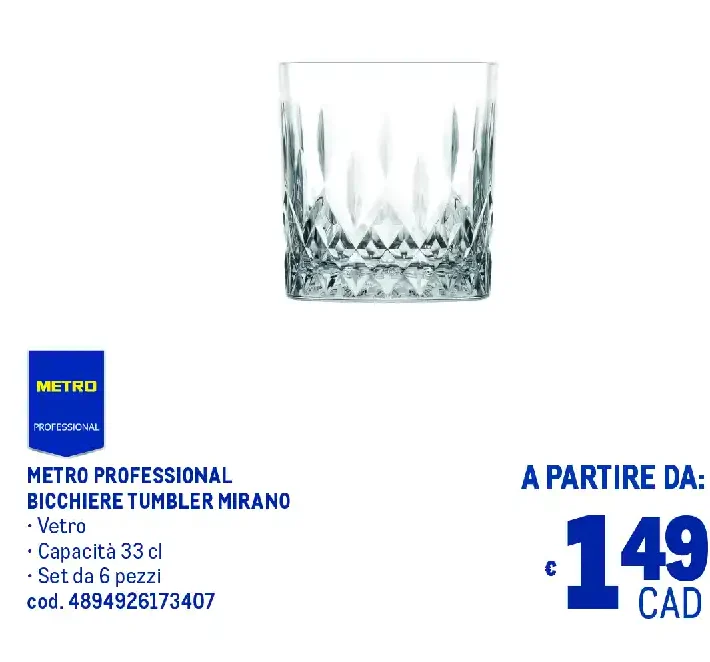 Bicchieri tumbler Mirano