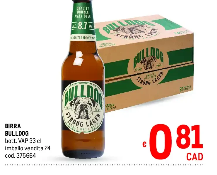Birra Bulldog Strong Lager