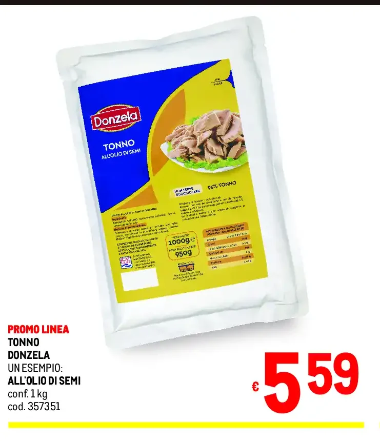 Tonno all'olio di semi Donzela