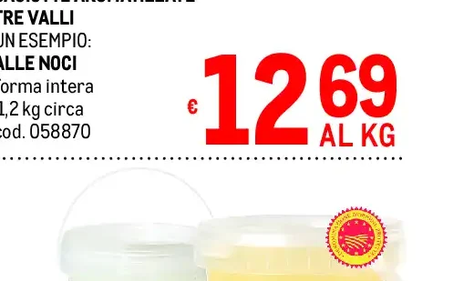 Caciotta aromatizzate Tre Valli alle noci